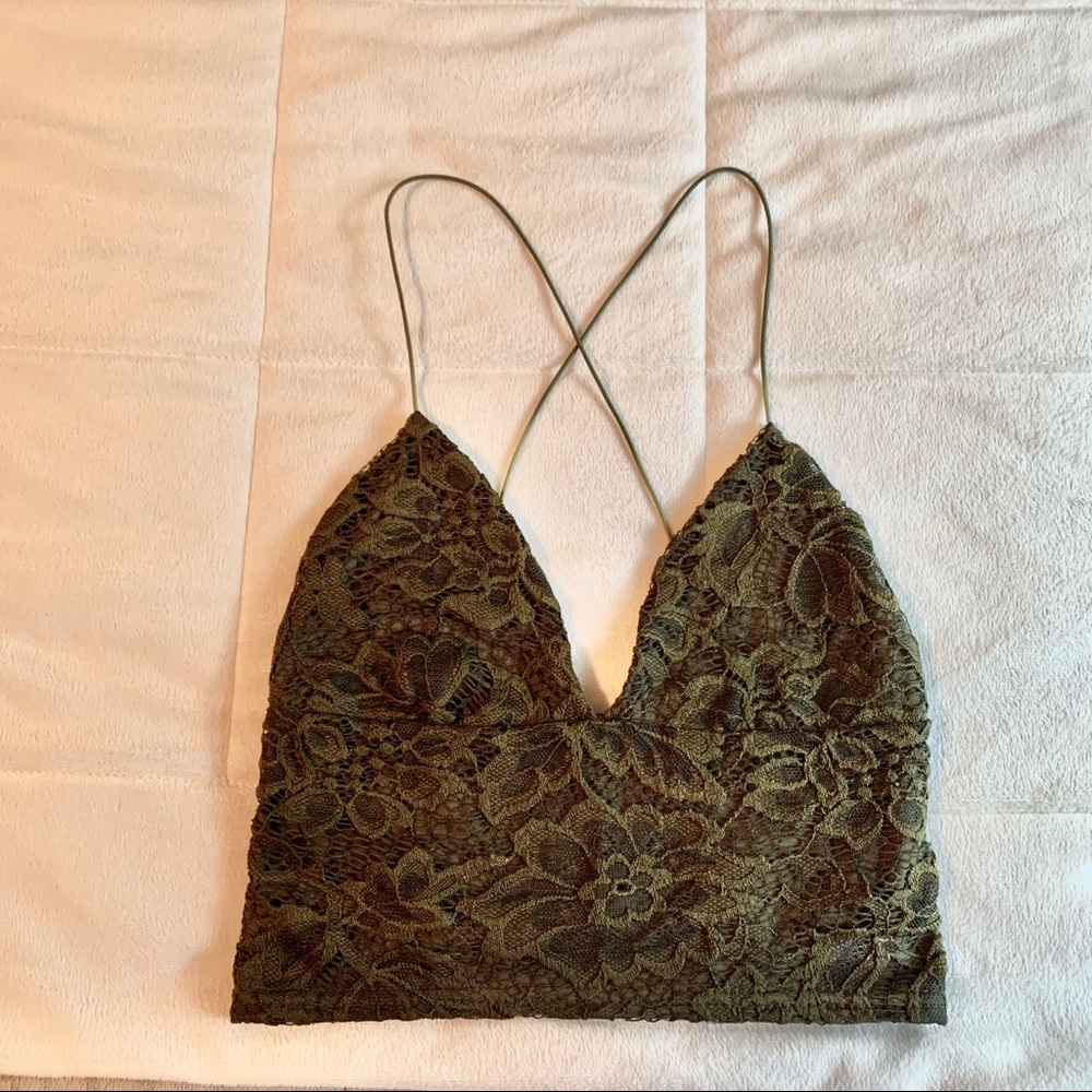 Urban Outfitters Kimchi Blue Lace Crop Top